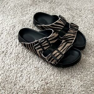 Cowhide zebra print Birkenstock